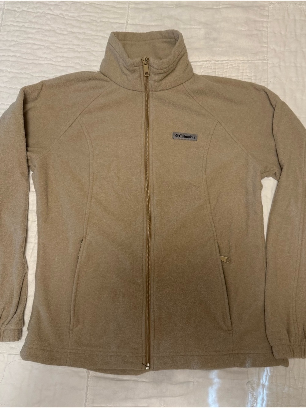 Columbia Tan Full-Zip Fleece Jacket